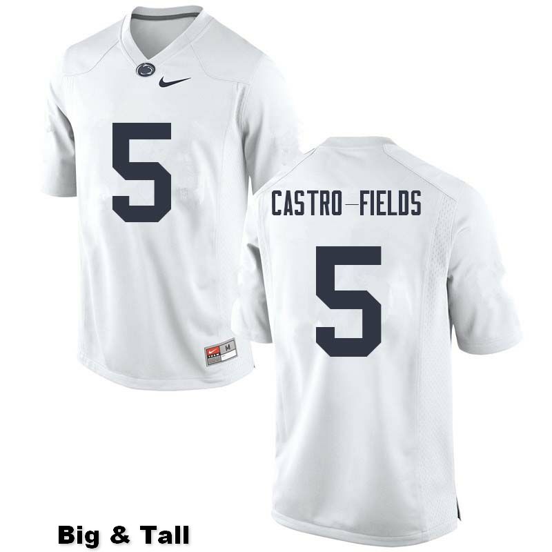 NCAA Nike Men's Penn State Nittany Lions Tariq Castro-Fields #5 College Football Authentic Big & Tall White Stitched Jersey ONU5598DD